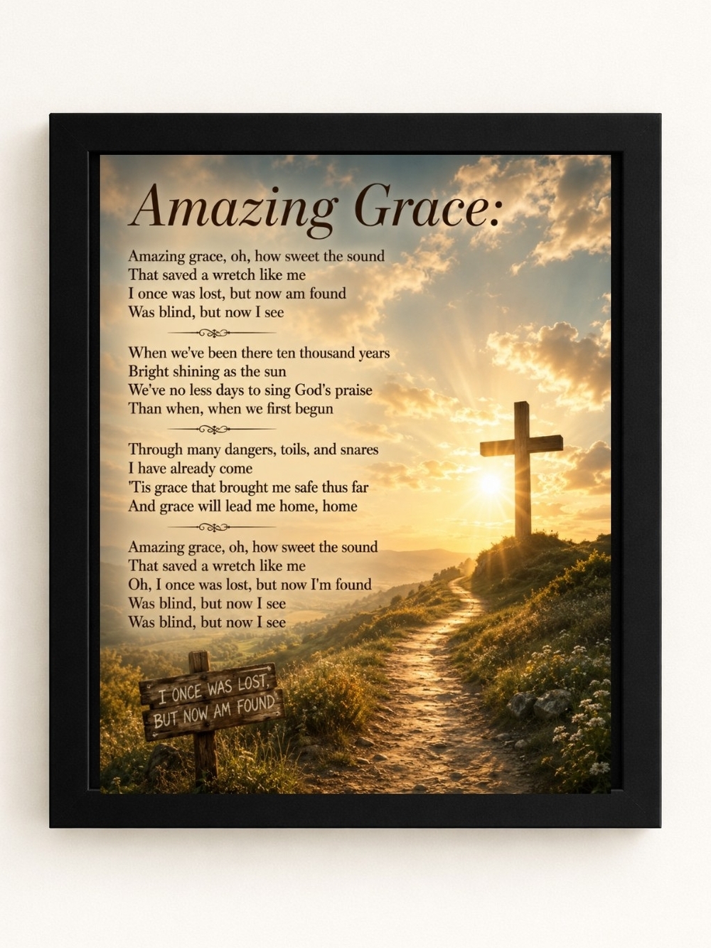 Amazing Grace A.I. Art Print - 8x10 Frame